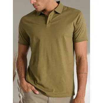 Pánská móda Sinsay - Polo - khaki - 1029Z-87X - 1029Z-87X-L