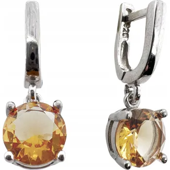 Náušnice Visací kulaté náušnice se sultanitem