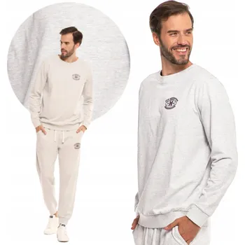 Pánská mikina Pánská Pánská Mikina Bez Kapuce a minimalistickým potiskem, bavlna MORAJ 3XL