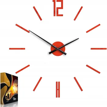 Hodiny Nástěnné hodiny v moderním stylu akrylové Carlo Red Kulatý Quartzové