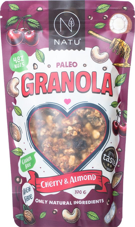 Paleo granola třešně a mandle