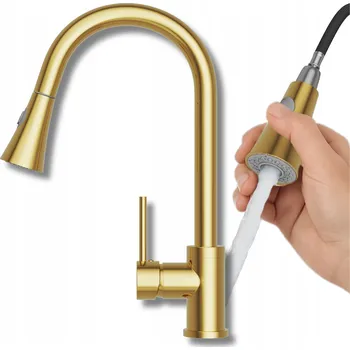 Vodovodní baterie Kuchyňská stojánková baterie Granitan, baterie snake, zlatá