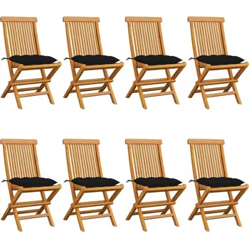 Zahradní židle VidaXL dřevěná černá