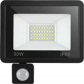 HALOGEN LED REFLEKTOR 30W 6000K S ČIDLEM POHYBU A SOUMRAKU IP66