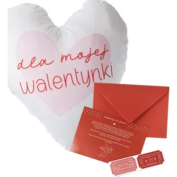 Polštář Dárek kupóny na Valentýna, polštář ve tvaru srdce