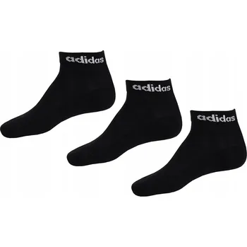 Pánské ponožky Adidas Linear Ankle Socks Ponožky Socks 3P černé IC1303 43-45