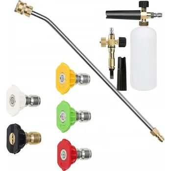 Příslušenství pro vysokotlaký čistič SADA 5 TRYSEK RYCHLOSPOJKA + NÁSTAVEC PRO TLAKOVOU MYČKU 1/4" ZAHNUTÝ 30° PĚNOVACÍ DĚLO XL