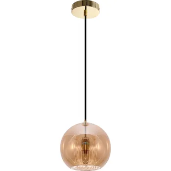 DAPHNE, závěsná lampa, styl glamour, 1 světlo, E27, jantarová, průměr: 25 cm