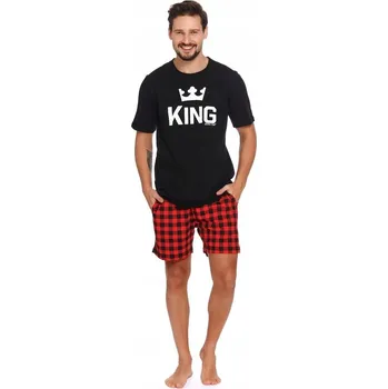 Pánské pyžamo Doctor Nap pánské pyžamo Dn-nightwear PMB.9952 krátký rukáv, velikost XL
