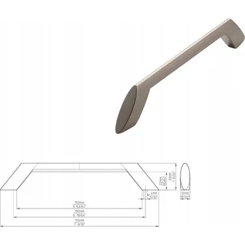 Nábytkové kování Nábytková úchytka SIRO 2415-192ZN21 , imitace nerezové oceli