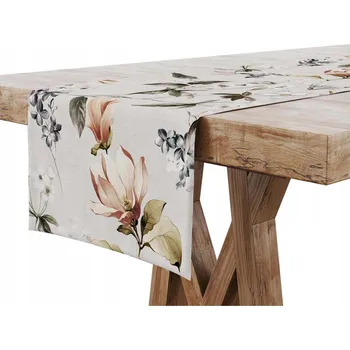 ubrus Běžec na stůl Kortina, vícebarevný květinový vzor, 40x180 cm, polyester