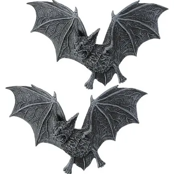 Zahradní dekorace Design Toscano Upíří netopýři z hradu Barbarosa, nástěnné sochy - sada 2 kusů
