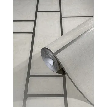 Tapeta Vinylová tapeta na zeď soho geometrický vzor stříbro