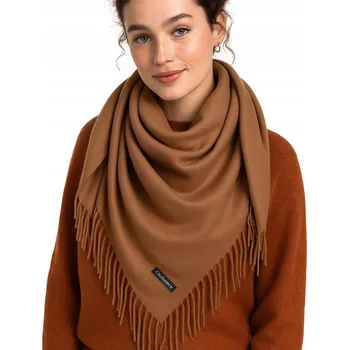 Šála DÁMSKÁ ŠÁLA ŠÁTEK HNĚDÁ