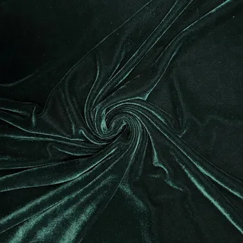 Samet Velvet Cuba s lycrou – Tmavězelená