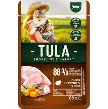 Krmivo pro kočku Tula mokré krmivo pro kočky filetky s krůtím masem v omáčce 85 g