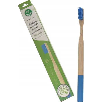 Zubní kartáček Bambusový Kartáček na zuby modrý měkký