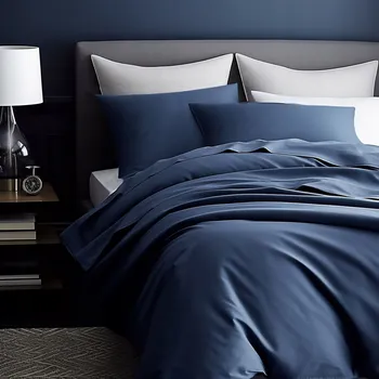 Povlečení Povlečení z bavlněného saténu 160x200 + 2x70x80 chrpová Darymex