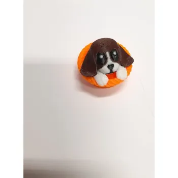 Mini dekorace 3D tisk PLA/petG Barva: oranžový košík, Typ mini dekorace: pejsek v košíku