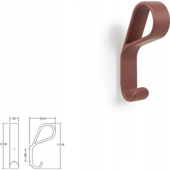 Věšák Nástěnný věšák na nábytek VIEFE 7039 BELT, vulkanická červená 7039022ZM72