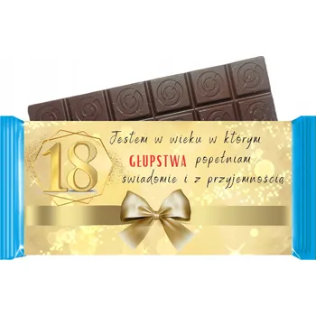 Čokoláda Dárková Čokoláda k 18. narozeninám, Dárek k 18. narozeninám pro ni