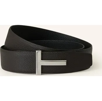 Módní doplněk Tom Ford Pánský Kožený Opasek V Oboustranném Provedení, černá...