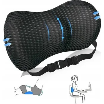 Polštář BEDERNÍ OPĚRKA ZAD PRO ŽIDLI DO AUTA NA OPĚRADLO - ČERNÁ