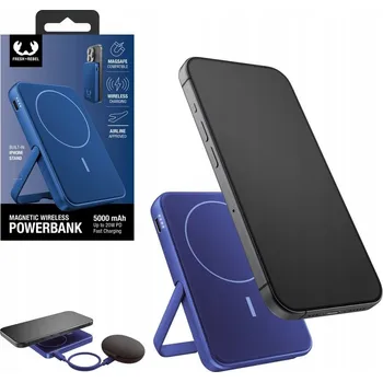 Powerbanka FRESH 'N REBEL Magnetická indukční powerbanka MagSafe 5000 mAh PD Modrá