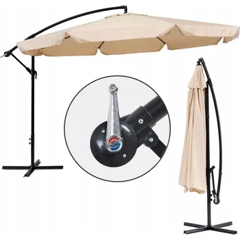 Stínicí technika Modern Home s boční nohou slunečník béžový 350 x 270 cm