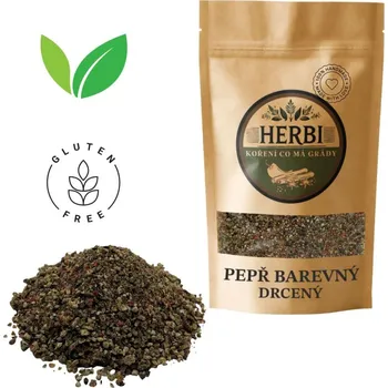 Koření Herbi Pepř barevný drcený, 50 g – směs černého, bílého, zeleného a červeného pepře