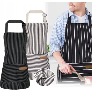 Kuchyňská zástěra 2 KS KUCHYŇSKÁ ZÁSTĚRA OCHRANNÁ GASTRONOMICKÁ S KAPSOU