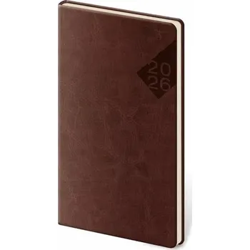 Diář Helma - Nebrasca - týdenní diář 2026, anglicky červený, kapesní, 8 × 15 cm