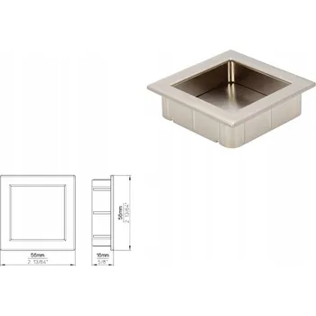 Nábytkové kování Nábytková úchytka SIRO 2152-56ZN21 vzhled nerezové oceli (zapuštěná úchytka)
