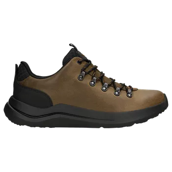 Pánské polobotky Hnědo-Černé Nízké Pánské Trekkingové Boty Z Crazy Horse Kůže Wojas 1026073 45