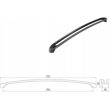 Nábytková úchytka SIRO 2374-340ZN75 s efektem kartáčovaného železa