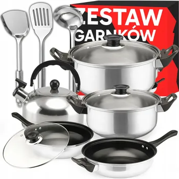 Hrnec Sada hrnců RETOO Standardní nerezová ocel 11 ks.