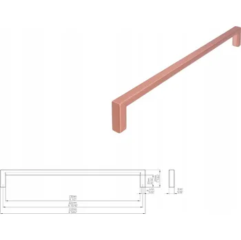 Nábytkové kování Nábytková úchytka SIRO 2108-232ZN74 měď kartáčovaná matná