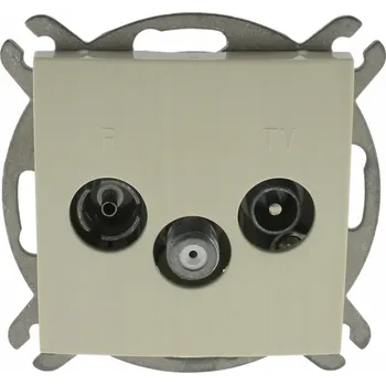 Elektrická zásuvka Anténní zásuvka nástěnná Hager béžová