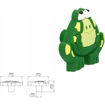 Nábytkové kování Nábytková úchytka SIRO H159-50RU15 zelená/žabka