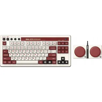 Klávesnice Bezdrátová mechanická klávesnice 8BitDo béžová QWERTY s spínači Kailh BOX White