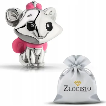 Přívěsek STŘÍBRNÝ CHARMS KORÁLEK NA NÁRAMKY STŘÍBRO 925 KOČKA DISNEY MARIE DÁREK