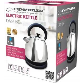 Rychlovarná konvice Rychlovarná konvice Esperanza EKK032S 2200 W, 1,8 l, stříbrná/šedá
