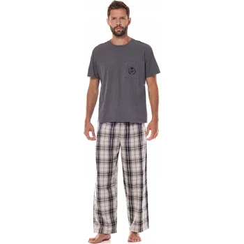 Pánské pyžamo L&L pánské pyžamo 2473 Ben krátký rukáv, velikost XL, bavlna 100%