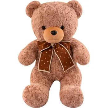 plyšák PLYŠOVÝ MEDVÍDEK S MAŠLÍ 45 CM – VELKÝ KLASICKÝ PLYŠOVÝ MAZLÍČEK PŘÍTULNÍČEK