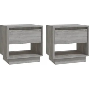 Noční stolek Noční stolek šedý dub sonoma 45 x 34 x 44 cm, 2 ks