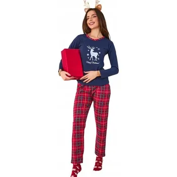 Dámské pyžamo Royalfashion dámské pyžamo bavlna modré barvy, velikost XXL