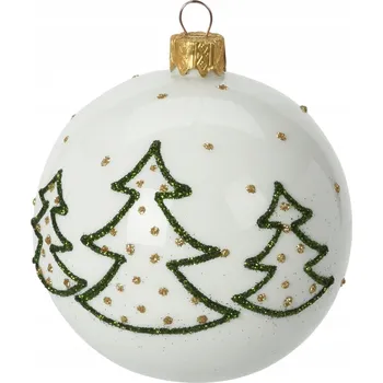 Vánoční dekorace Ozdobená vánoční Vánoční Koule na stromeček 8 cm 1 ks