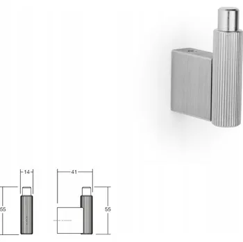 Věšák Nábytkový věšák, nástěnný VIEFE ARPA 7035 ocel ocel, inox 7035014L24