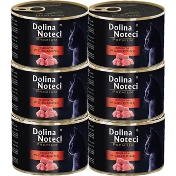 Krmivo pro kočku Dolina noteci Premium pro kočky s vysokým obsahem telecího masa 6x185g