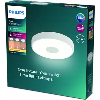 Stropní Svítidlo Stropní Svítidlo Philips Coiner LED 24W 2700lm 2700K SceneSwitch White